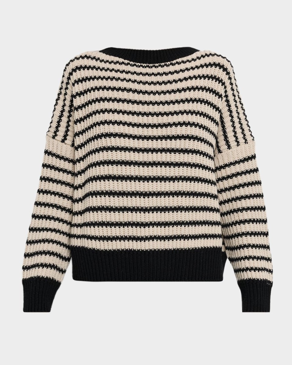 Ezor Fisherman's Rib Crewneck Sweater